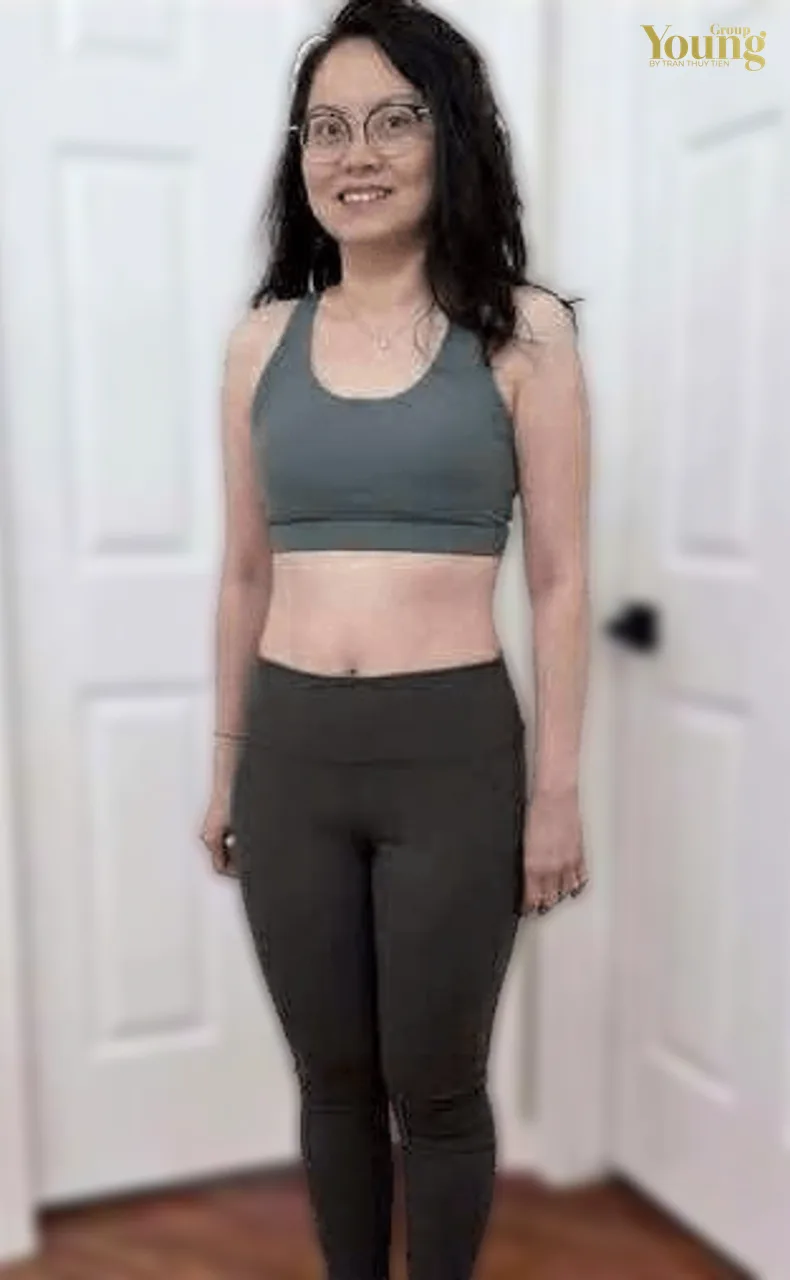 Chị Carly Phan trước và sau khi giảm 38.6 pound, ảnh sau