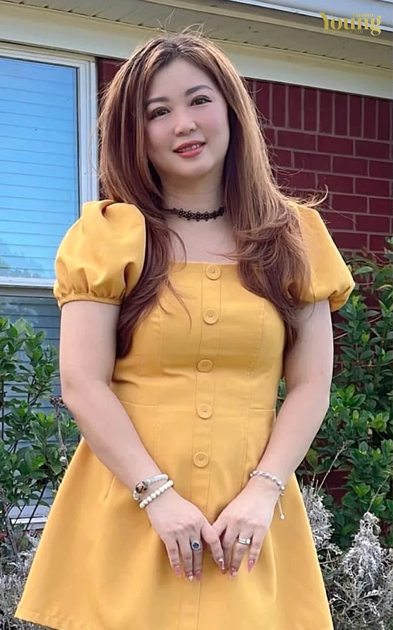 Chị Lisa Huynh trước và sau khi giảm 22.8 pound, ảnh trước